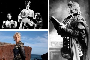 Clockwise from top left: Neil Libbert; Hulton Archive/Getty Images; Melinda Sue Gordon/Touchstone Pictures and Miramax Films Clockwise from top left: Fiona Shaw, center, as Richard II; Sarah Bernhardt in the role of Hamlet; Helen Mirren as Prospera in Julie Taymor's film "The Tempest." - Photo and caption Taken from New York Times 